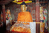 Ladakh - statues inside Tikse gompa 